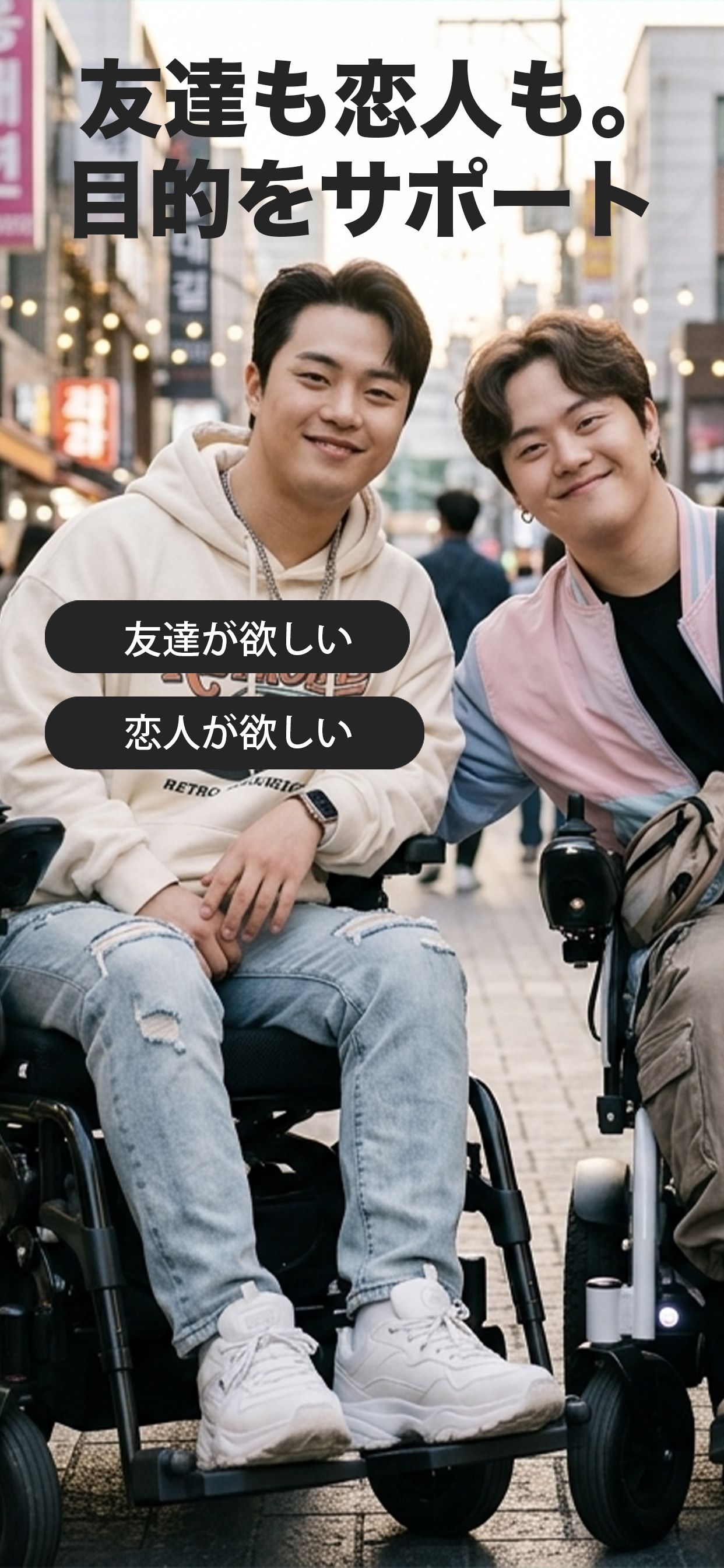 友達として、恋人として出会う人々